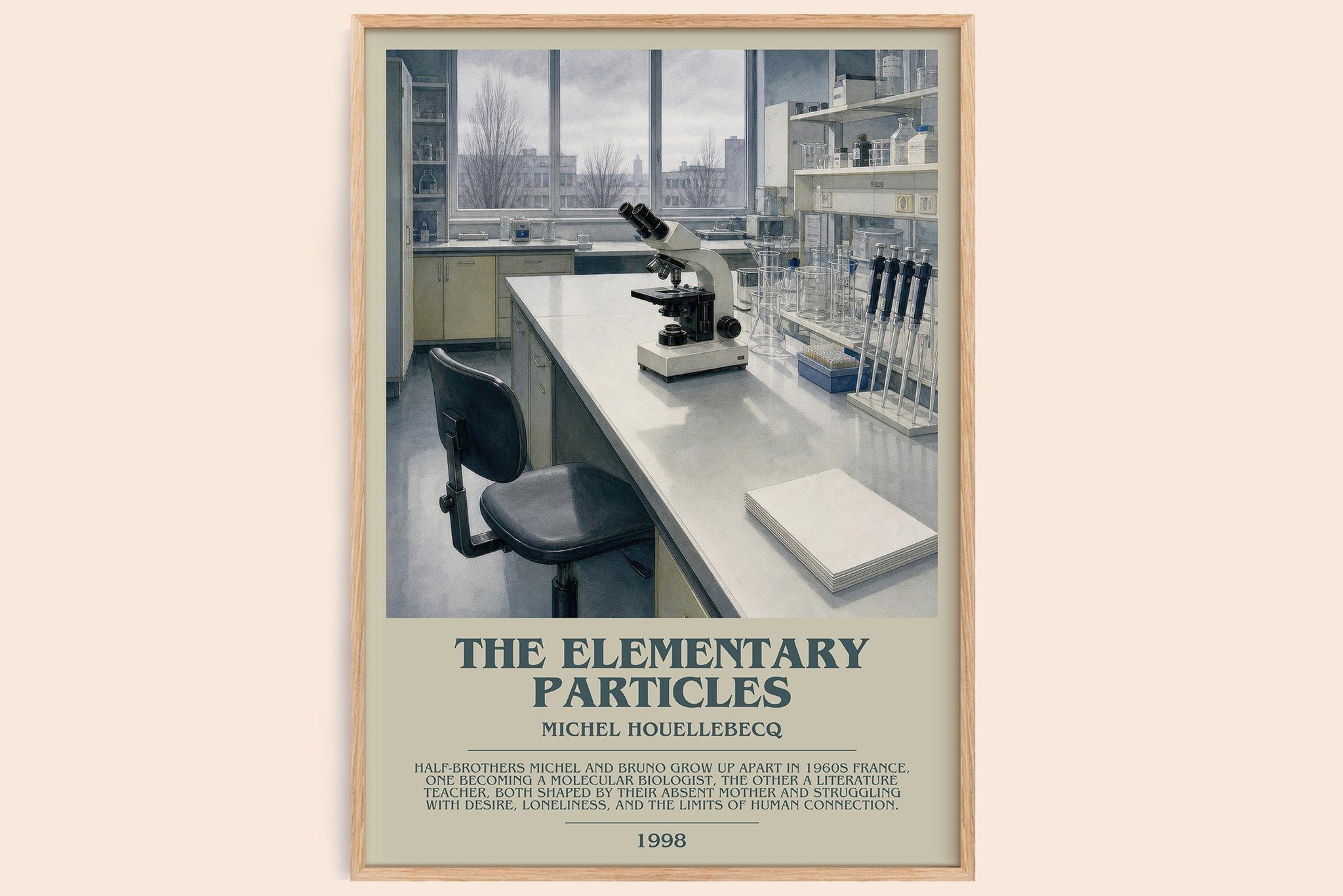 The Elementary Particles Bookish Wall Art by Michel Houellebecq