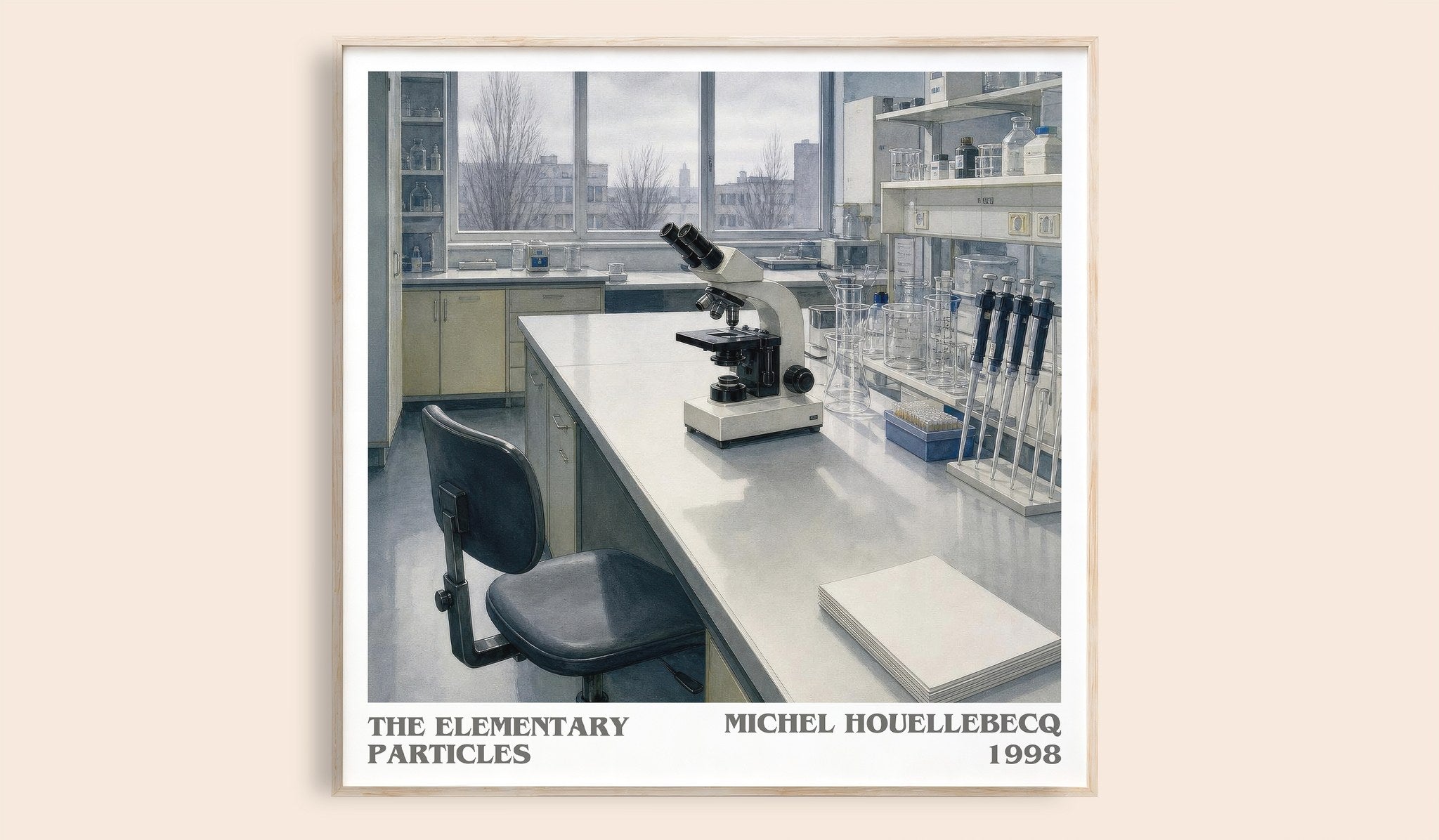 The Elementary Particles Literary Art Print by Michel Houellebecq