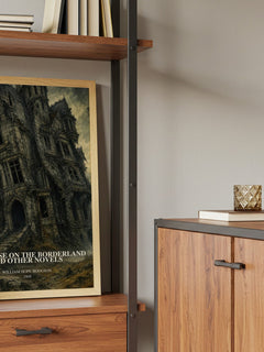The House On The Borderland And Other Novels book watercolour illustration paper finish options – matte satin gloss