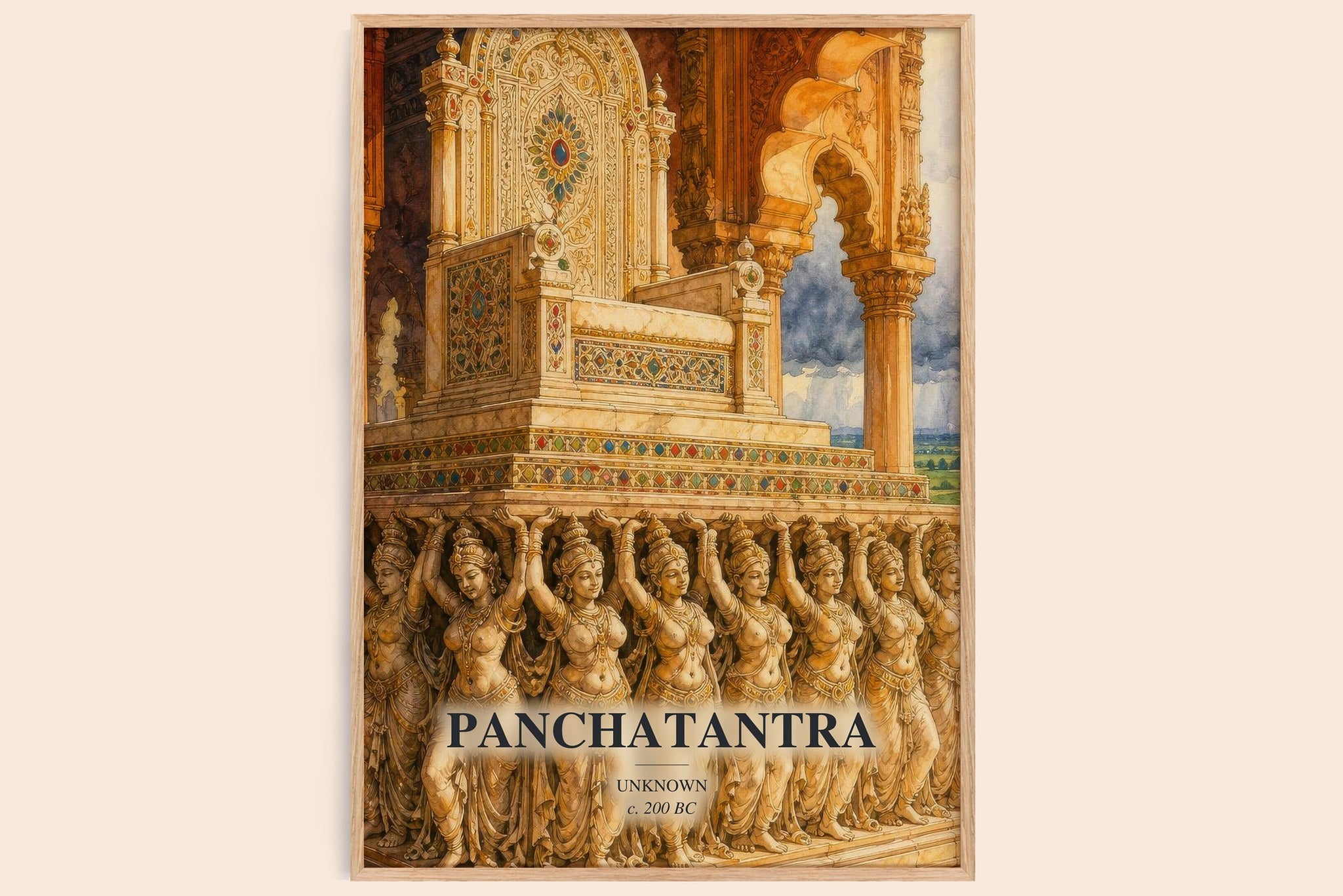 Panchatantra Book Watercolour Illustration by Unknown