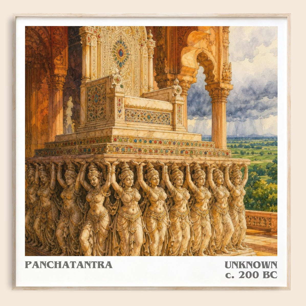 Panchatantra literary book poster by Unknown – framed literary art print