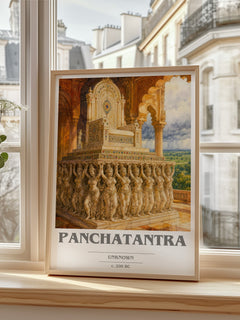 Panchatantra book cover print in frame leaning in hallway – childrens wall art