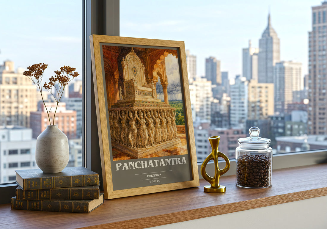 Panchatantra book cover poster colour and style options – Unknown book art