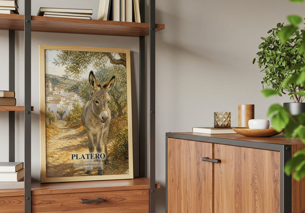 Platero book watercolour illustration paper finish options – matte satin gloss