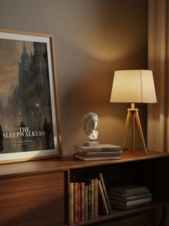 The Sleepwalkers watercolour print on bookshelf – Hermann Broch fan gift