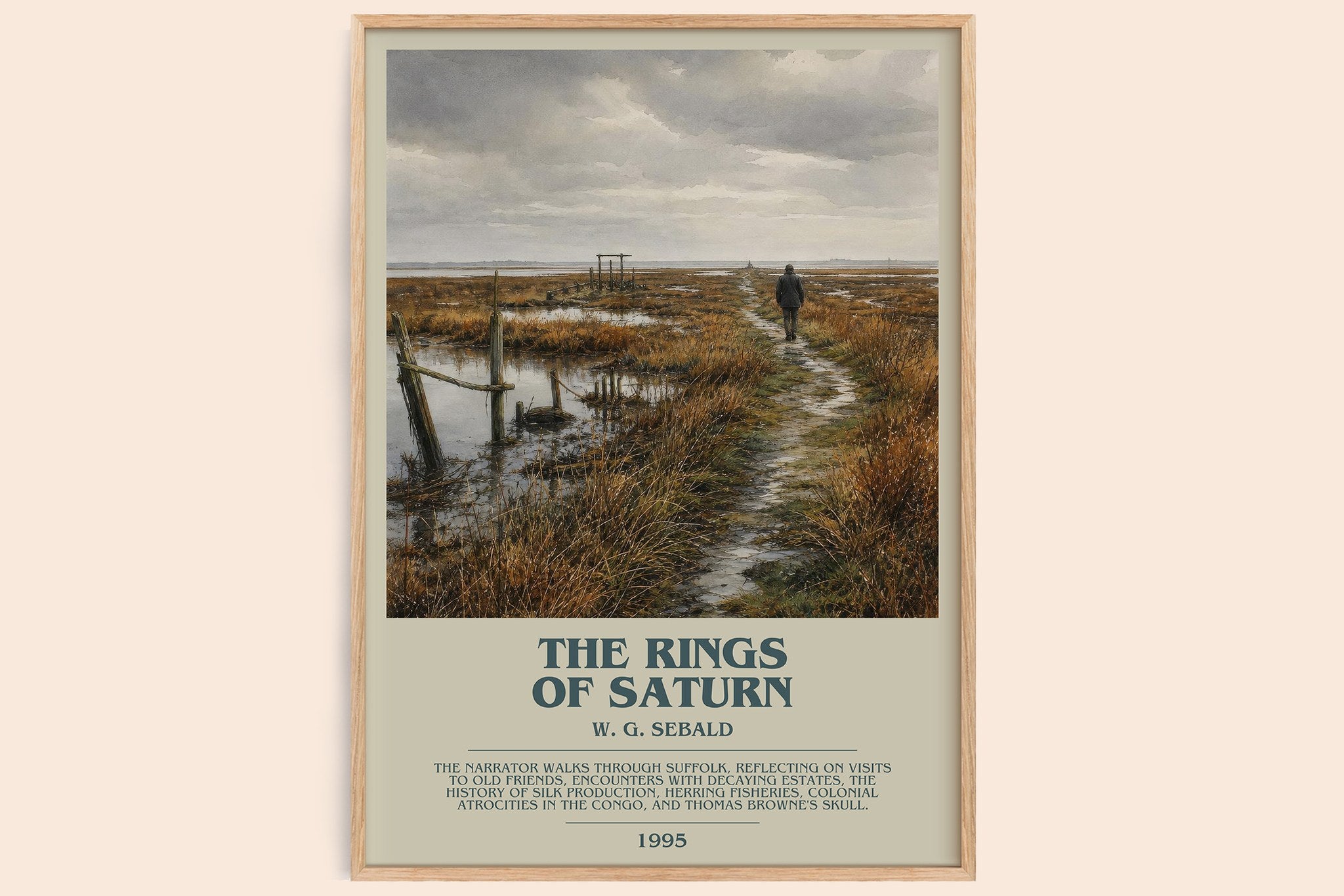 The Rings of Saturn Bookish Wall Art by W. G. Sebald