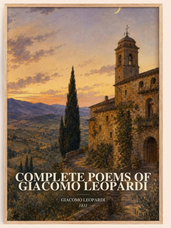 Complete Poems of Giacomo Leopardi watercolour book poster by Giacomo Leopardi – framed literary art print