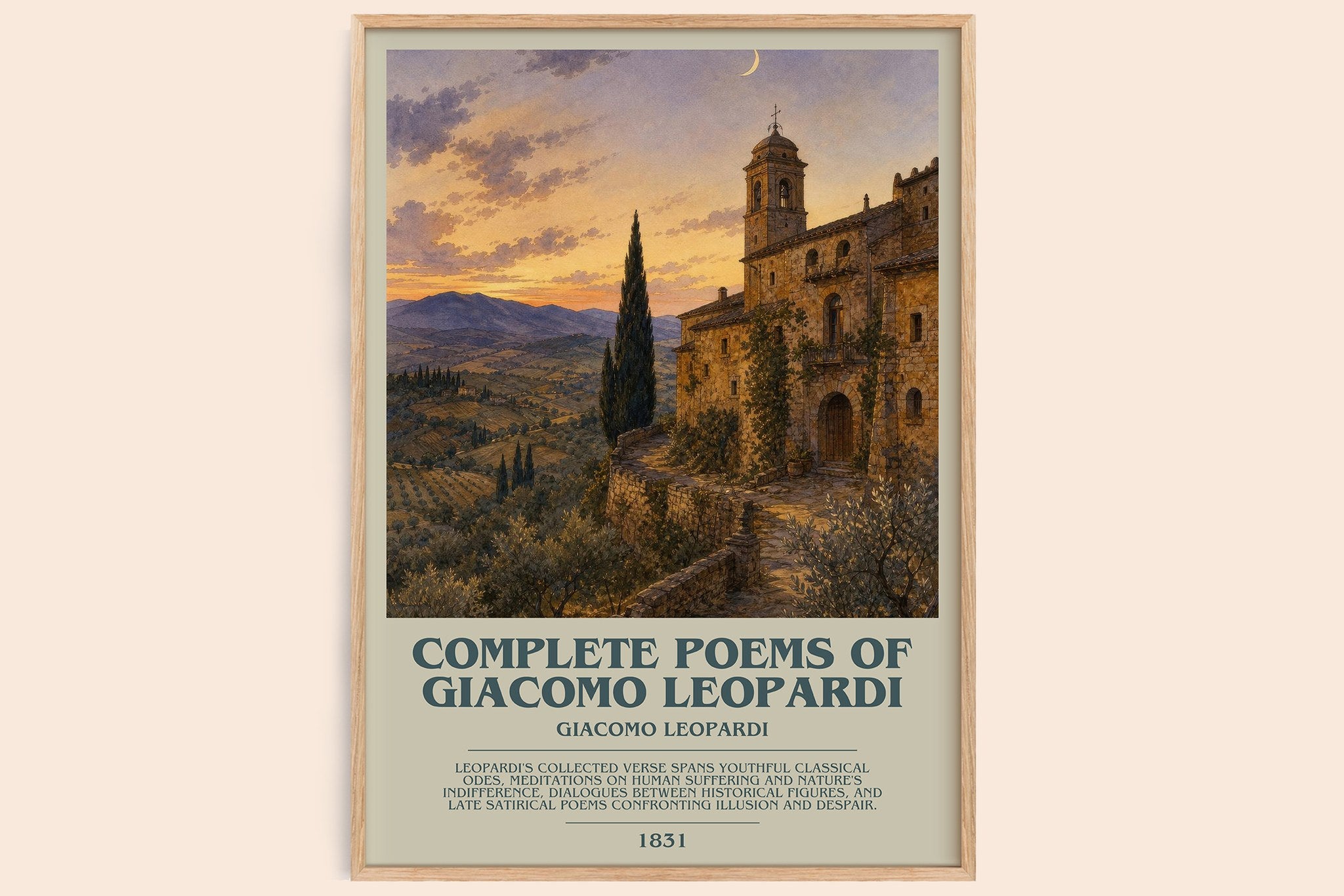 Complete Poems of Giacomo Leopardi Bookish Wall Art by G. Leopardi