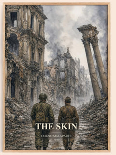The Skin watercolour book poster by Curzio Malaparte – framed literary art print