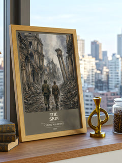 The Skin book cover print framed by window – literary home decor