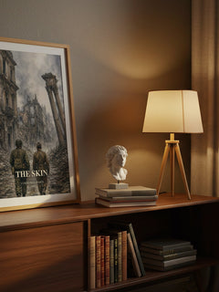 The Skin watercolour print on bookshelf – Curzio Malaparte fan gift