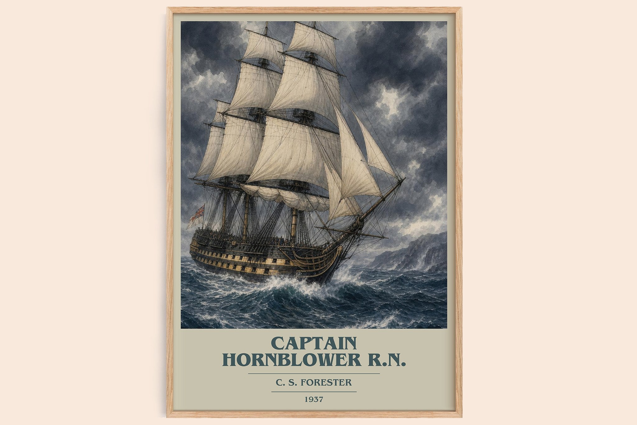 Captain Hornblower R.N. Book Cover Poster by C. S. Forester