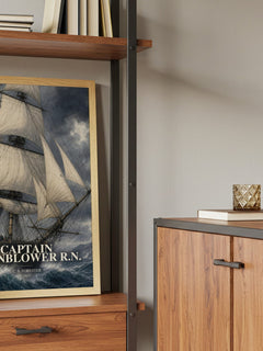 Captain Hornblower R.N. book watercolour illustration paper finish options – matte satin gloss