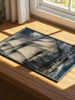 Captain Hornblower R.N. watercolour book poster framed on wall – historical fiction wall art