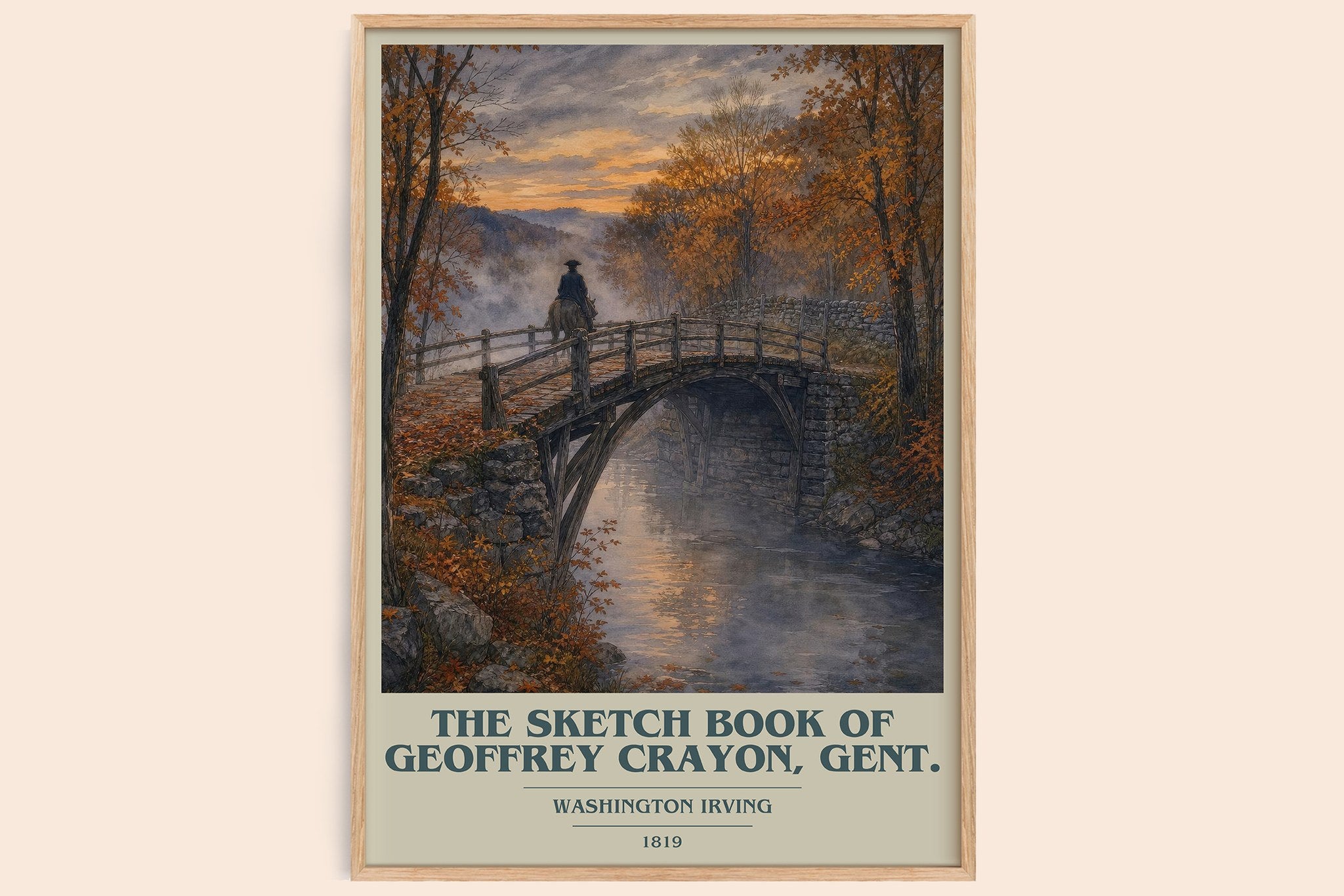Sketch Book Of Geoffrey Crayon, Gent. Book Cover Poster by W. Irving