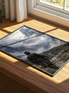 Erewhon watercolour book poster framed on wall – satire wall art