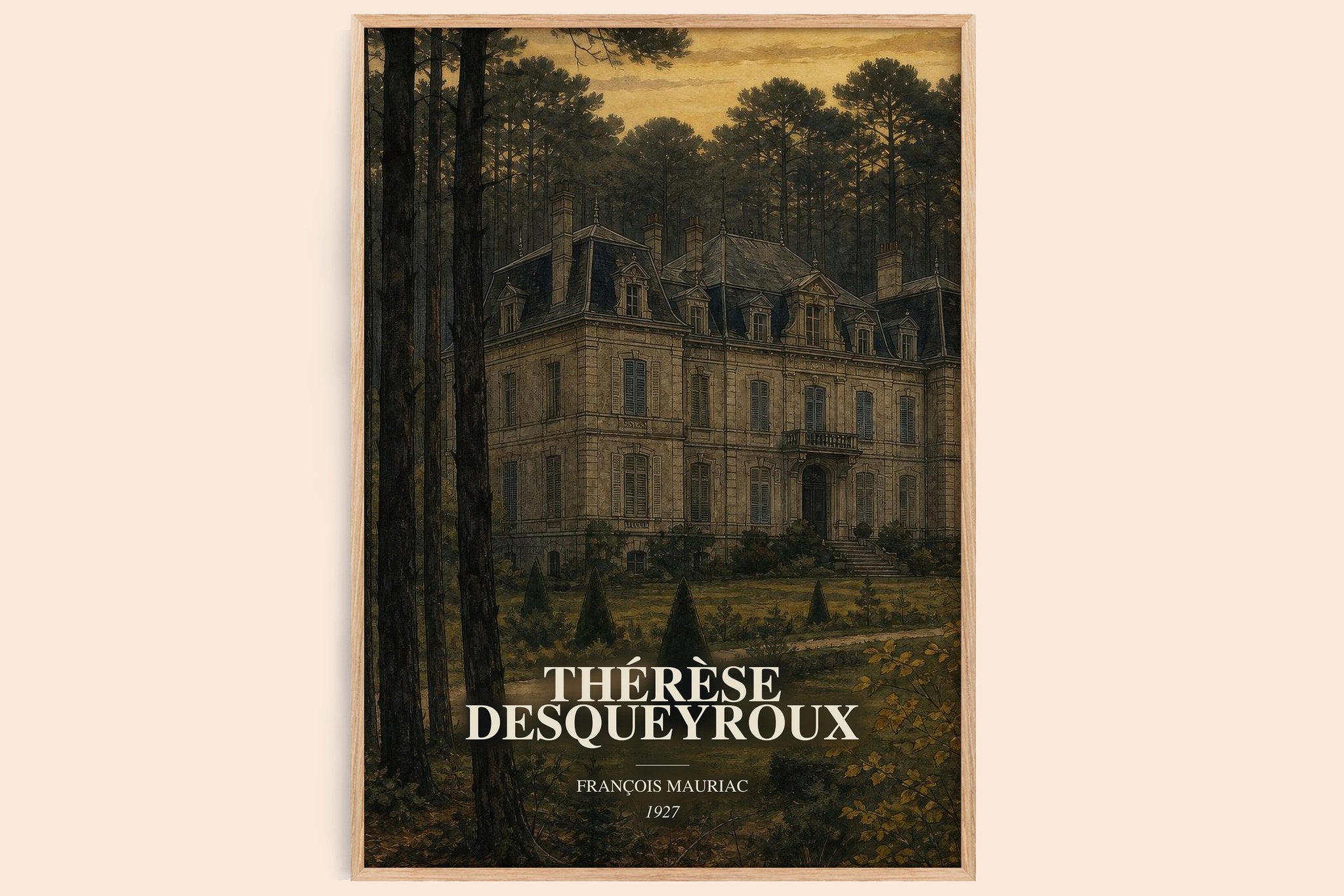 Thérèse Desqueyroux Book Watercolour Illustration by François Mauriac