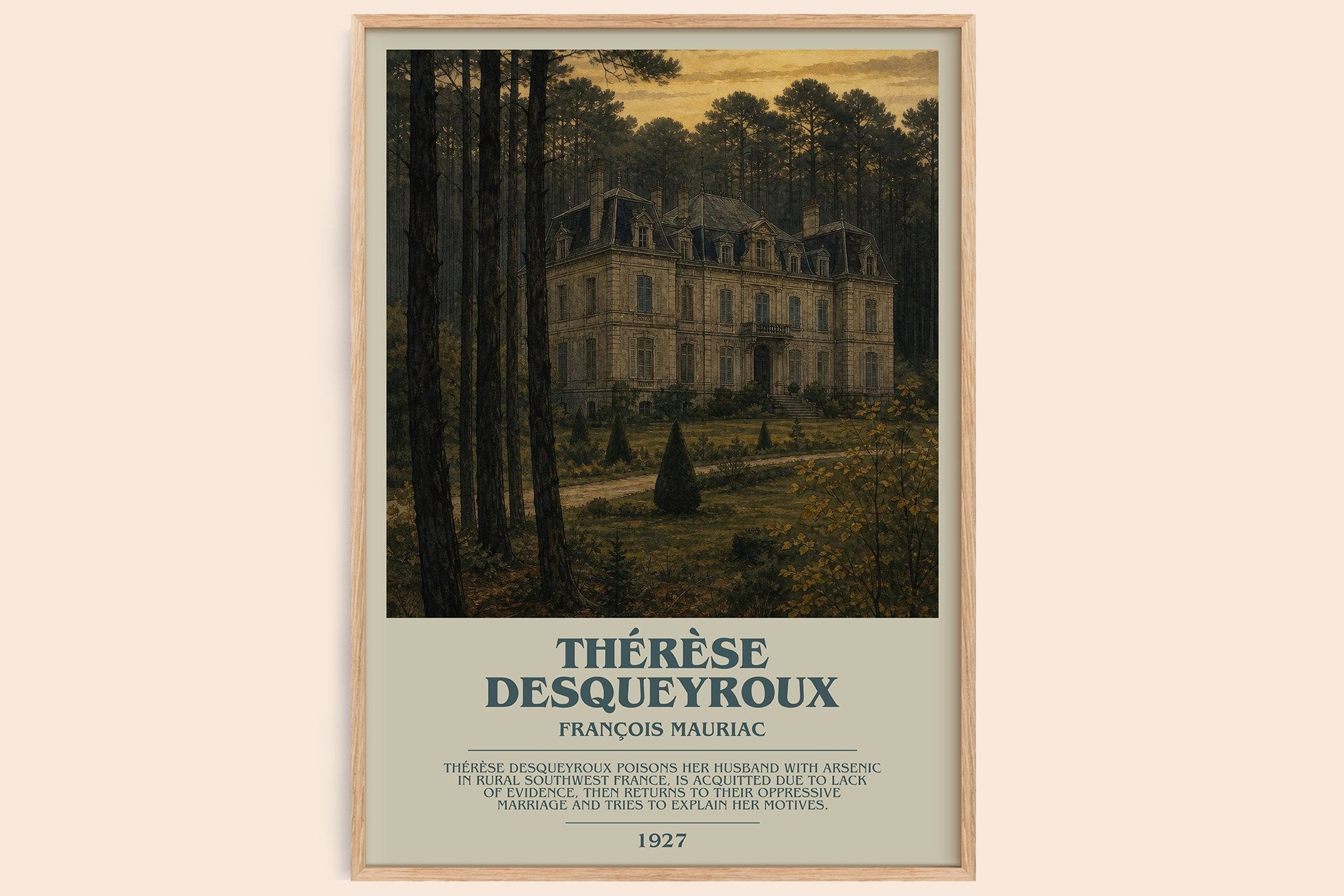 Thérèse Desqueyroux Bookish Wall Art by François Mauriac