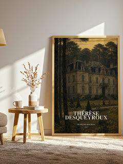 Thérèse Desqueyroux watercolour print in frame leaning in hallway – literary fiction wall art