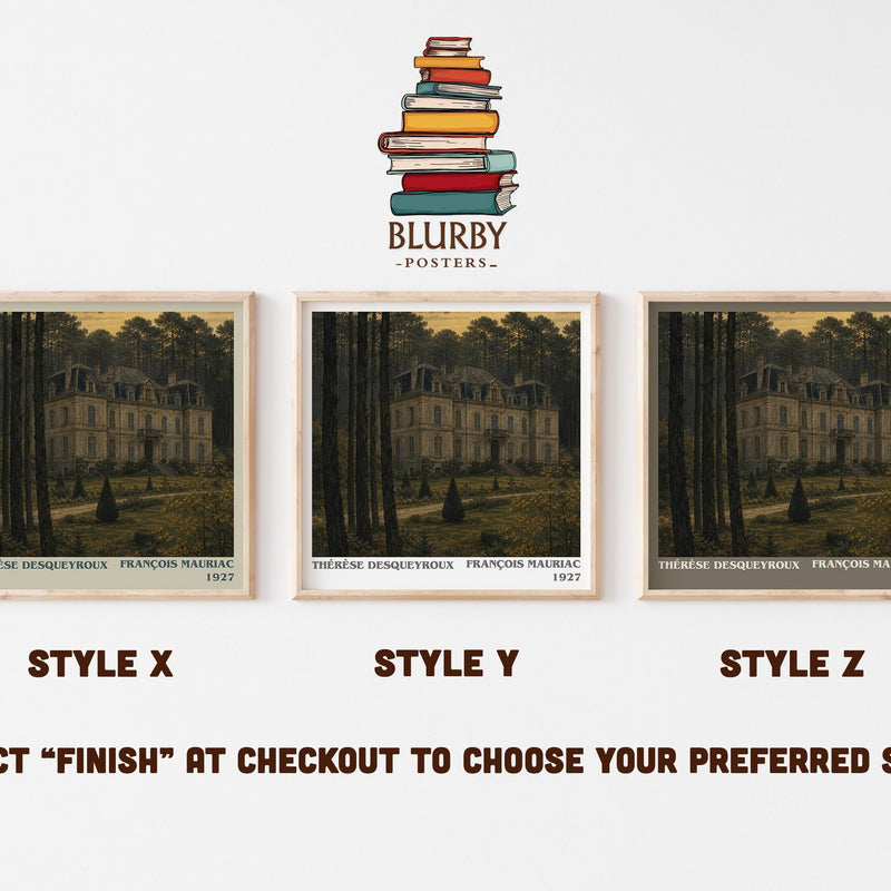 Thérèse Desqueyroux literary print in frame leaning in hallway – literary fiction wall art
