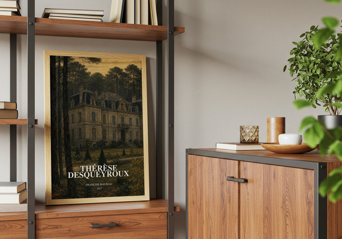 Thérèse Desqueyroux book watercolour illustration paper finish options – matte satin gloss