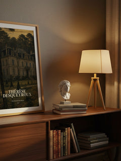 Thérèse Desqueyroux watercolour print on bookshelf – François Mauriac fan gift
