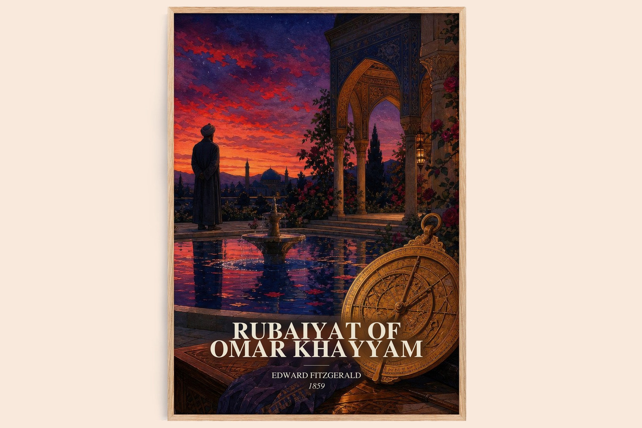 Rubaiyat of Omar Khayyam Book Watercolour Illustration by Edward FitzGerald
