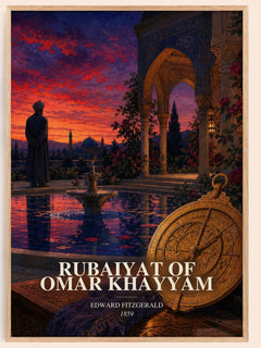Rubaiyat of Omar Khayyam watercolour book poster by Edward FitzGerald – framed literary art print