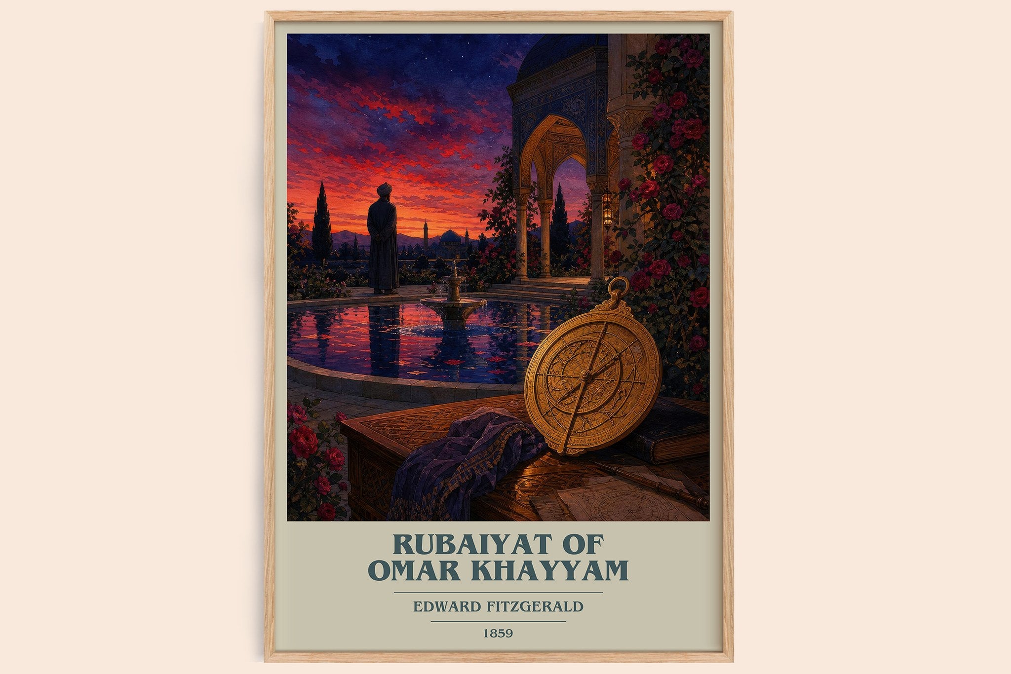 Rubaiyat of Omar Khayyam Book Cover Poster by Edward FitzGerald