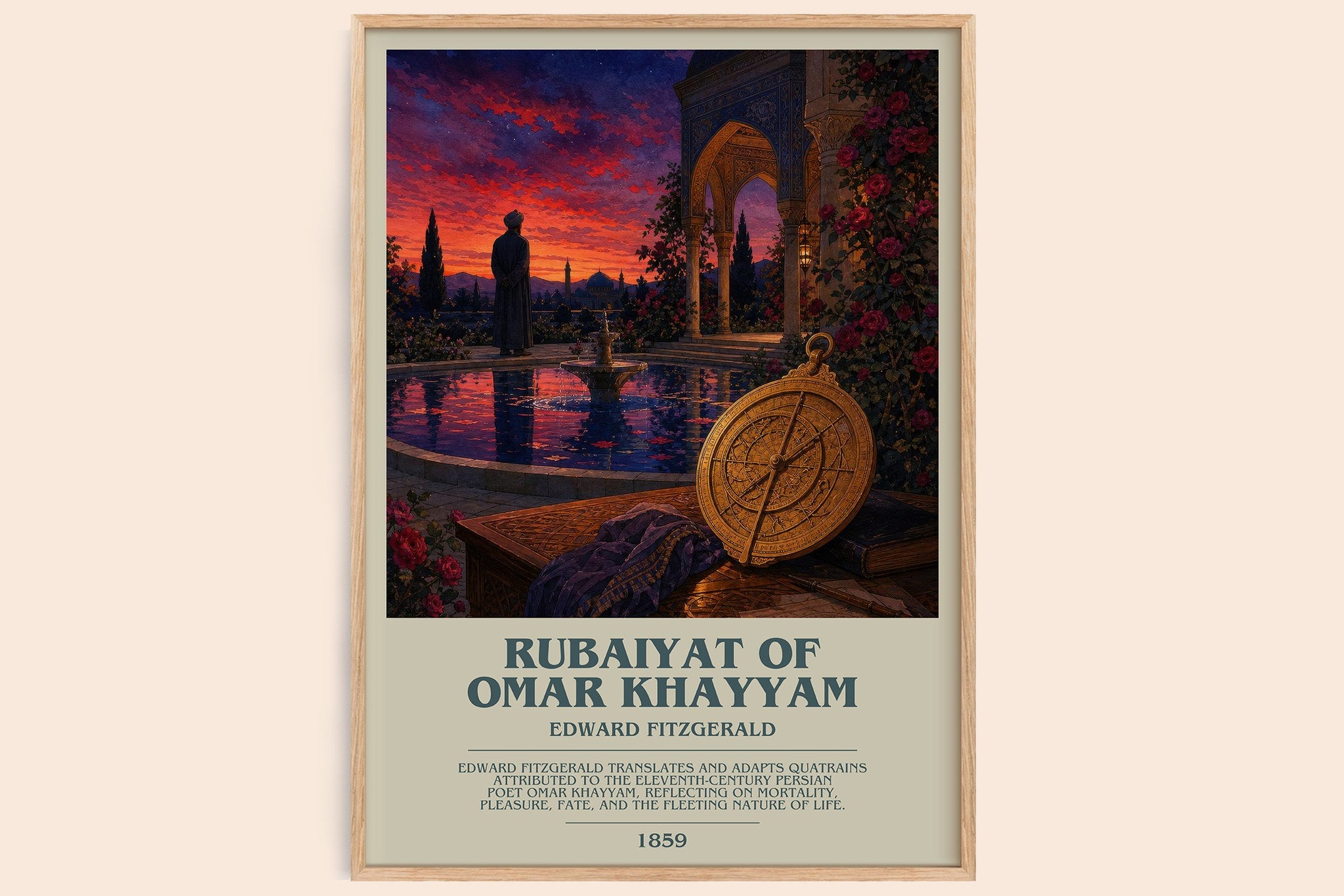 Rubaiyat of Omar Khayyam Bookish Wall Art by Edward FitzGerald