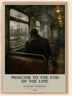 Moscow to the End of the Line book cover book poster by Venedikt Yerofeev – framed literary art print