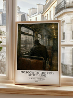 Moscow to the End of the Line book cover poster colour and style options – Venedikt Yerofeev book art
