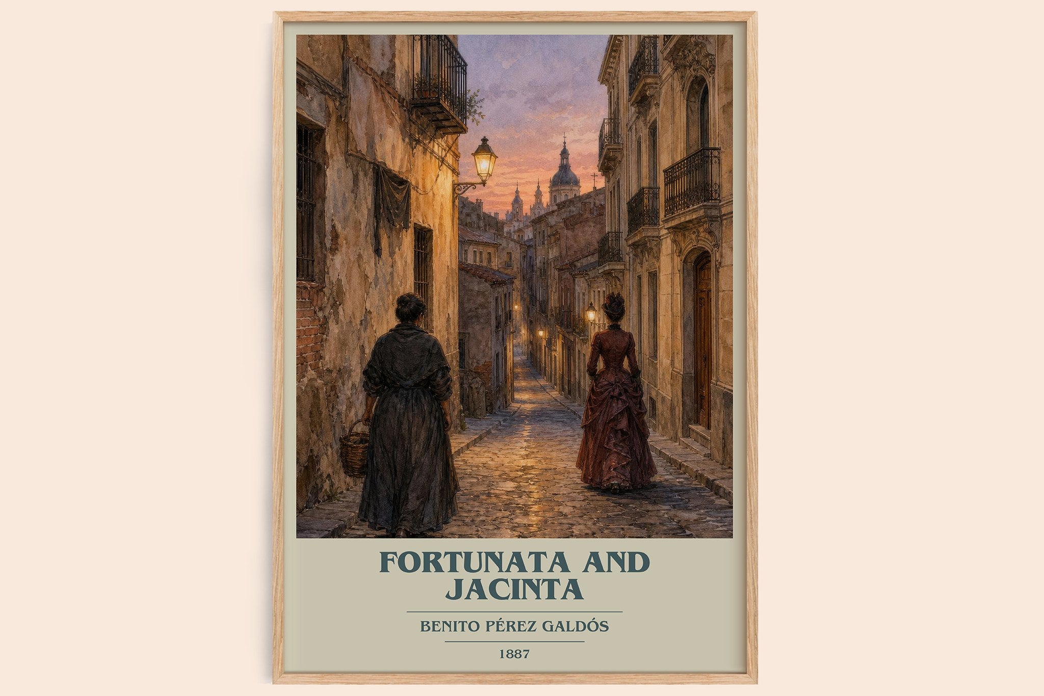Fortunata and Jacinta Book Cover Poster by Benito Pérez Galdós