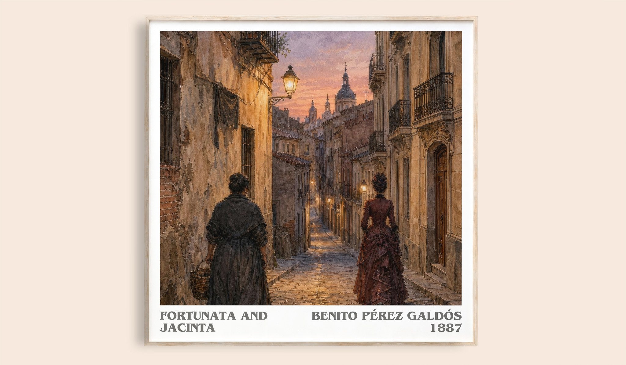 Fortunata and Jacinta Literary Art Print by Benito Pérez Galdós