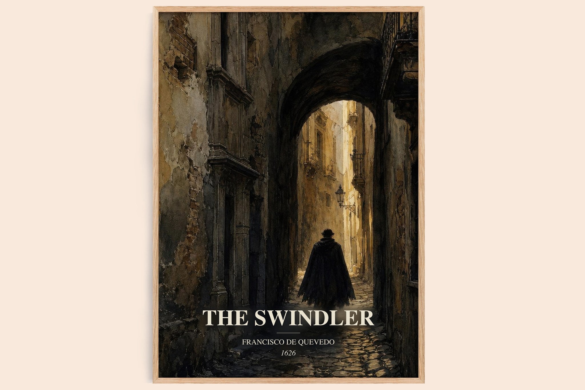 The Swindler Book Watercolour Illustration by Francisco de Quevedo