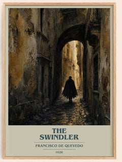 The Swindler book cover book poster by Francisco de Quevedo – framed literary art print