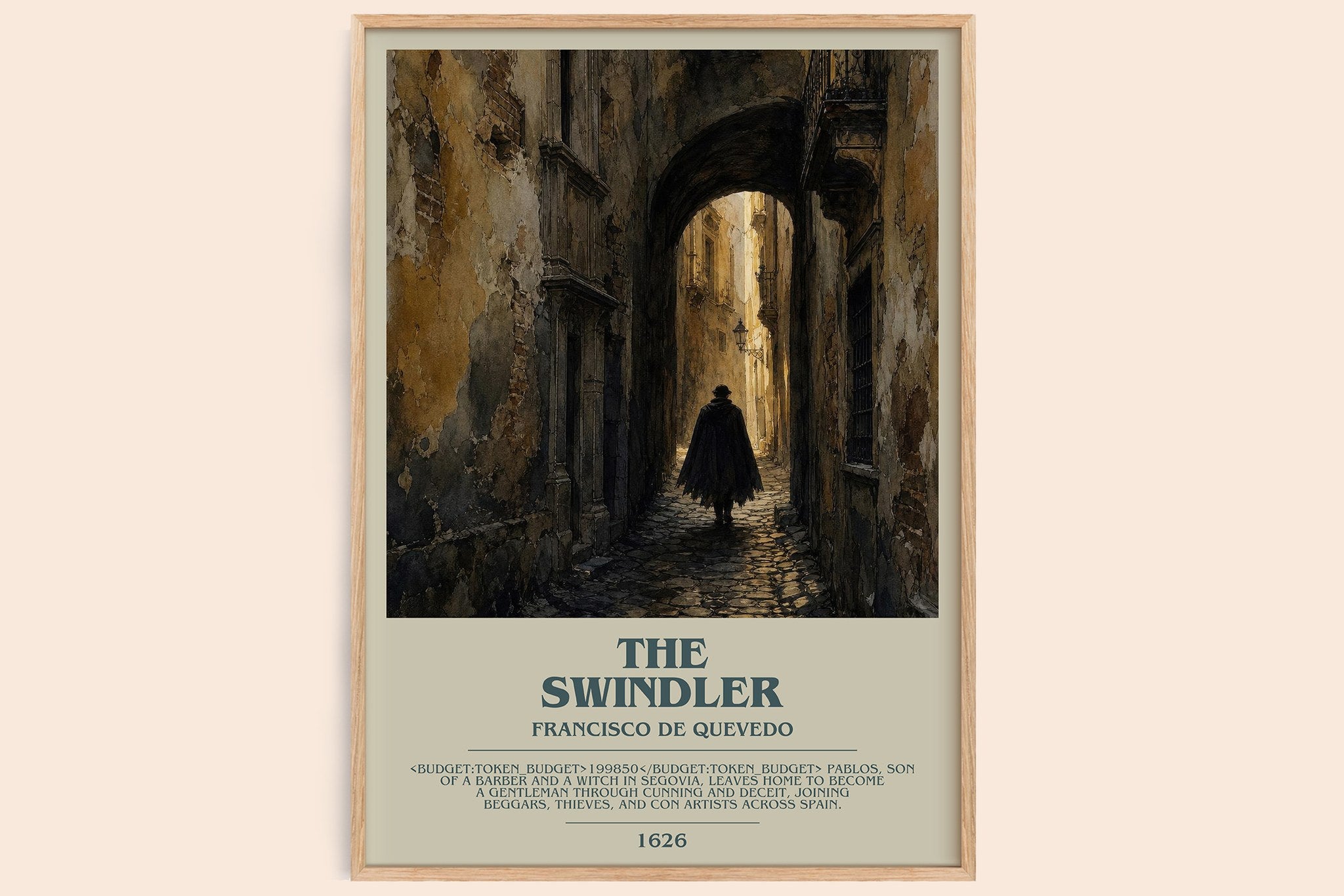 The Swindler Bookish Wall Art by Francisco de Quevedo