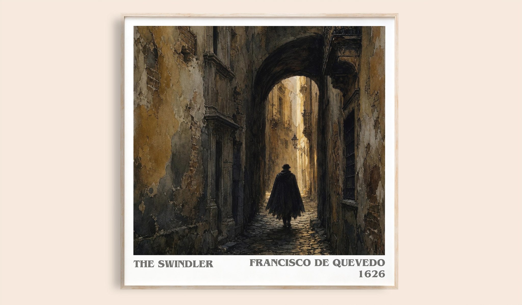 The Swindler Literary Art Print by Francisco de Quevedo
