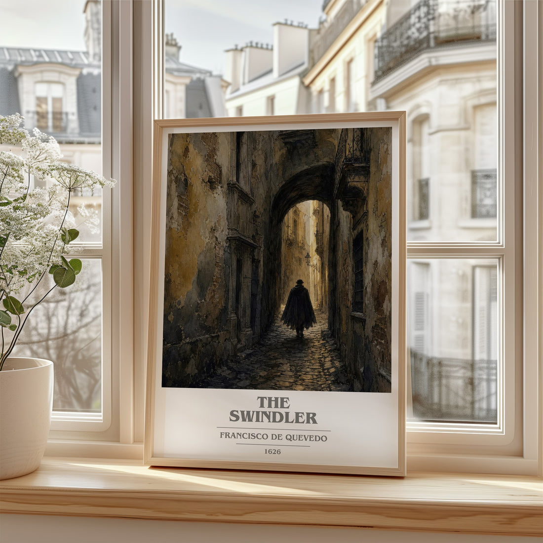 The Swindler book cover poster colour and style options – Francisco de Quevedo book art