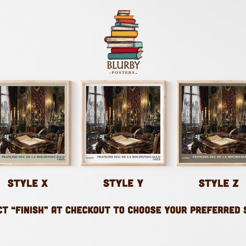 Maxims literary print in frame leaning in hallway – philosophy wall art
