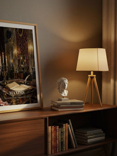 Maxims watercolour print on bookshelf – François duc de La Rochefoucauld fan gift