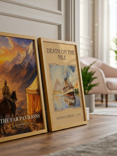 The Far Pavilions watercolour print framed by window – literary home decor
