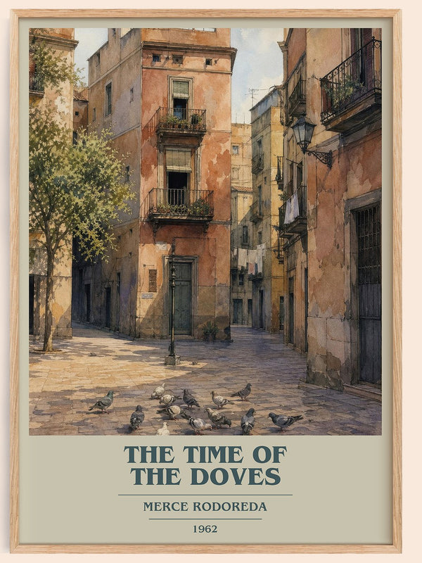 The Time Of The Doves book cover book poster by Merce Rodoreda – framed literary art print