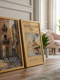The Time Of The Doves watercolour print framed by window – literary home decor