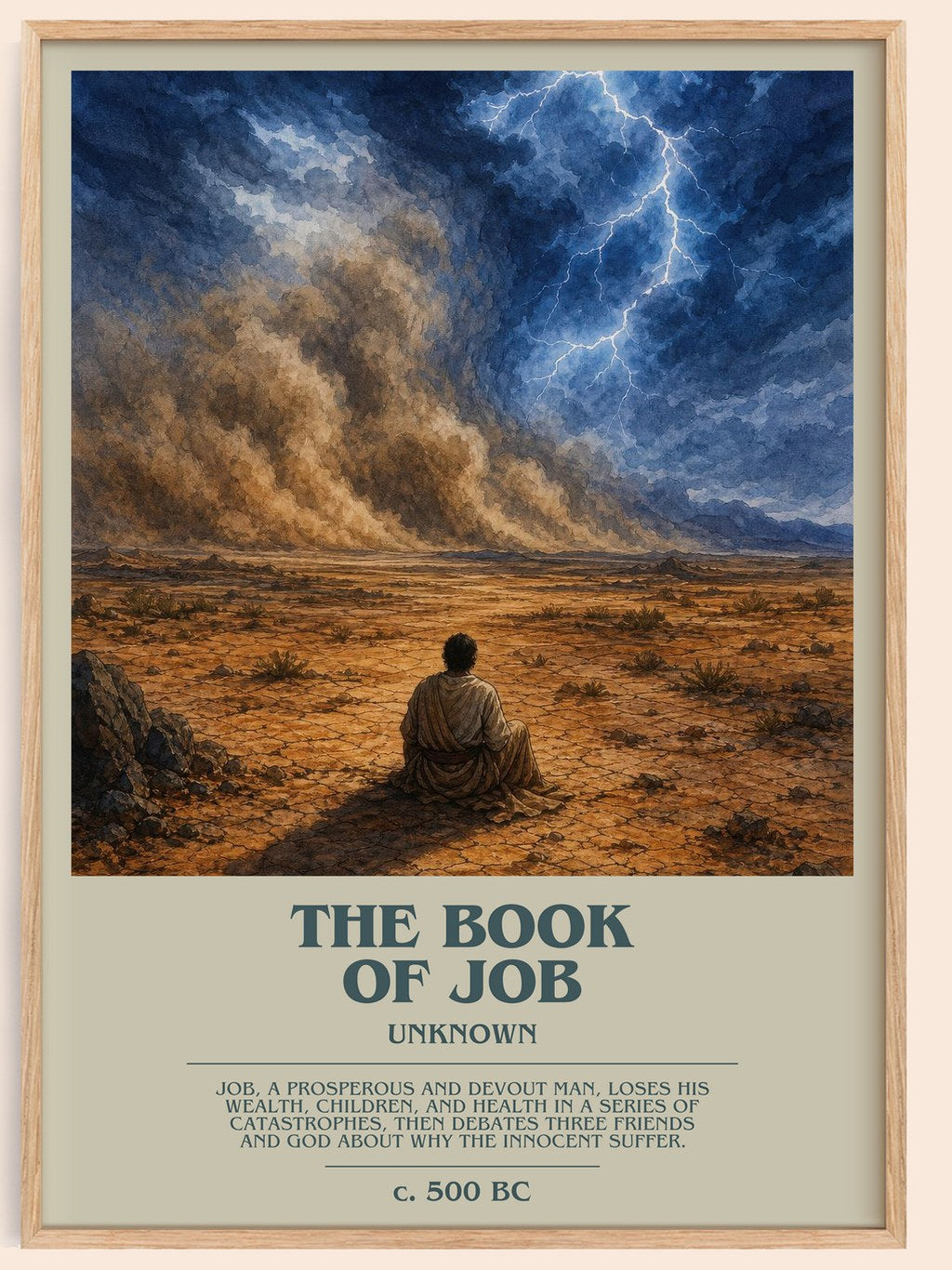 The Book of Job bookish book poster by Unknown – framed literary art print