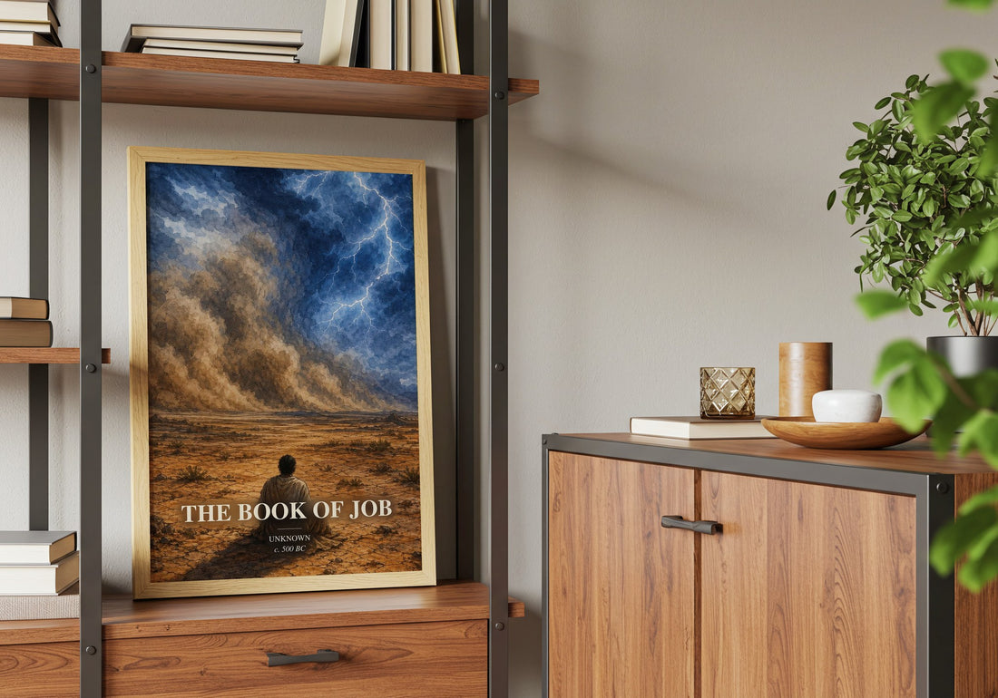 The Book of Job book watercolour illustration paper finish options – matte satin gloss