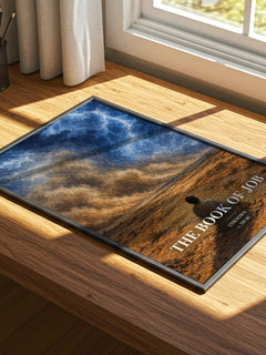 The Book of Job watercolour book poster framed on wall – philosophy wall art