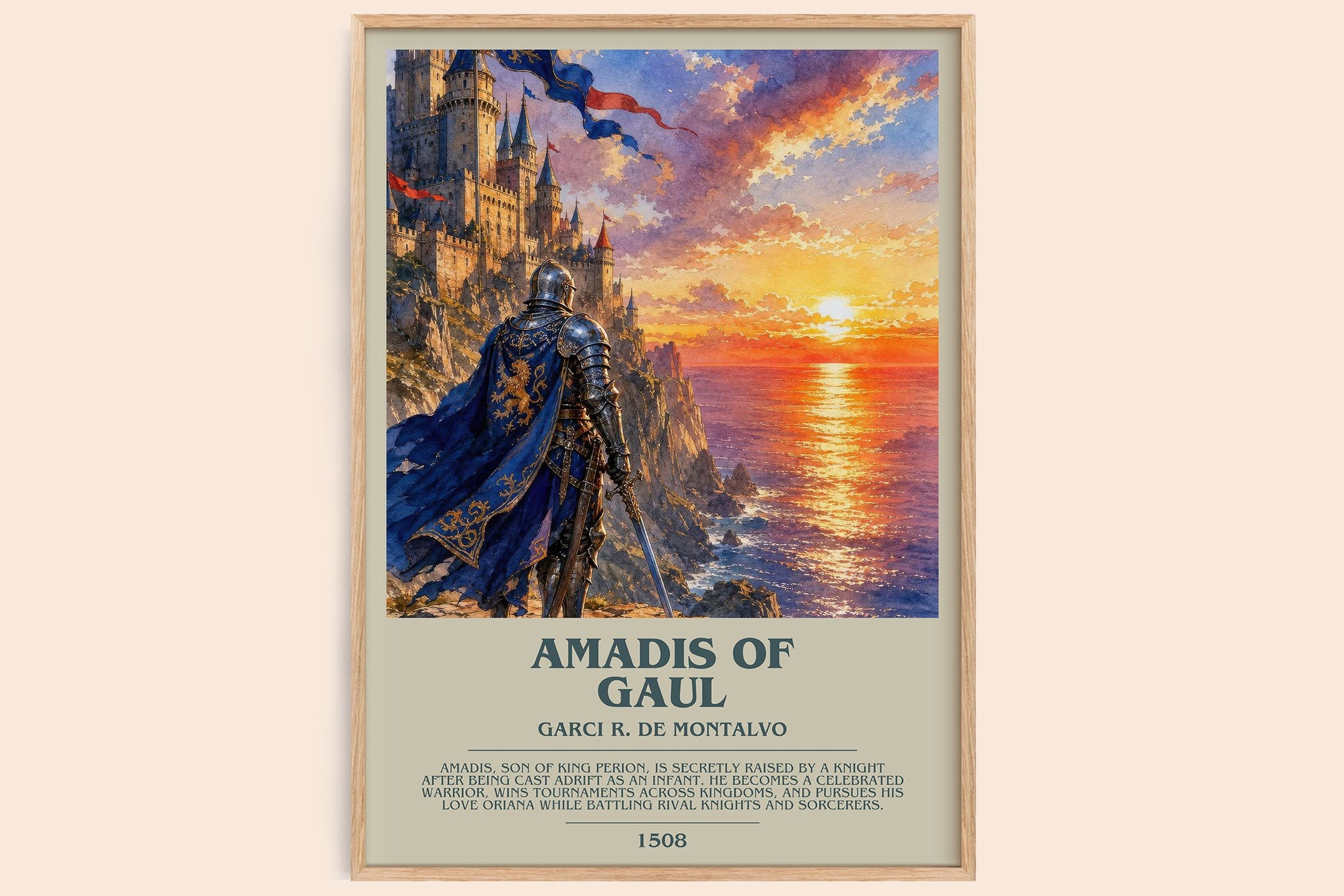 Amadis of Gaul Bookish Wall Art by Garci R. de Montalvo