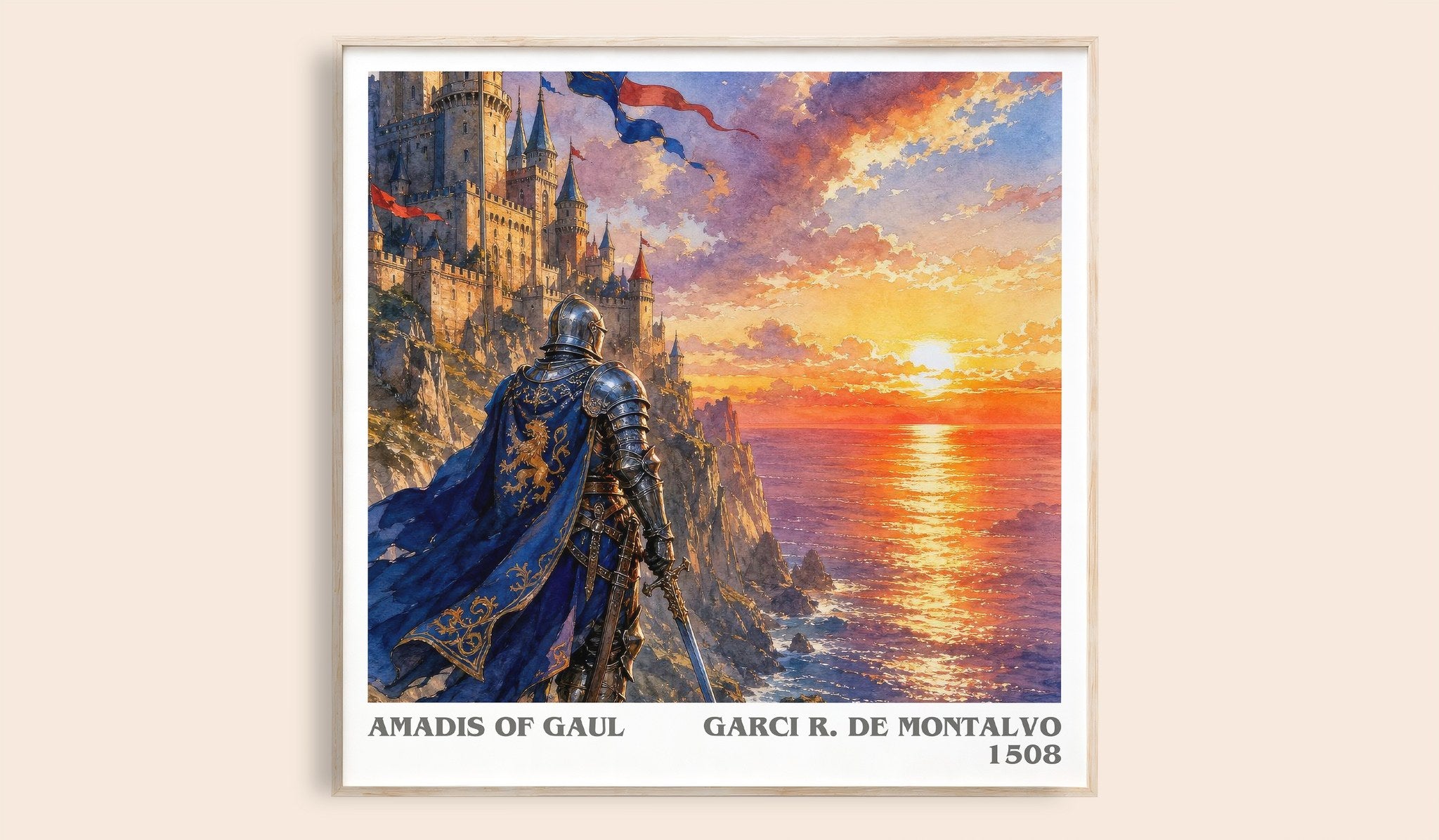 Amadis of Gaul Literary Art Print by Garci R. de Montalvo