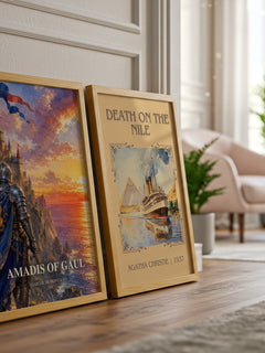 Amadis of Gaul watercolour print framed by window – literary home decor